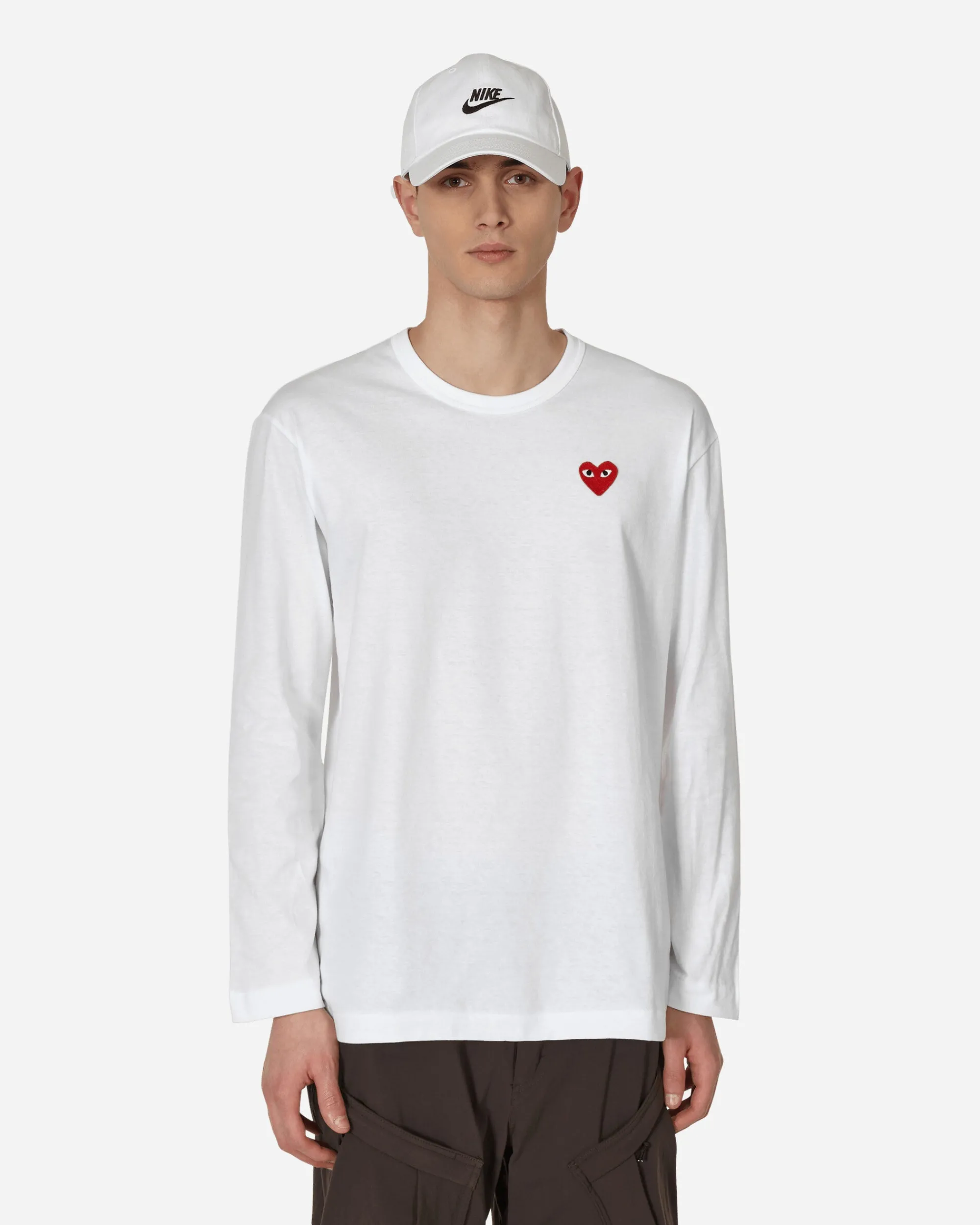 Comme Des Garçons Play T-Shirts^Heart Longsleeve T-Shirt White