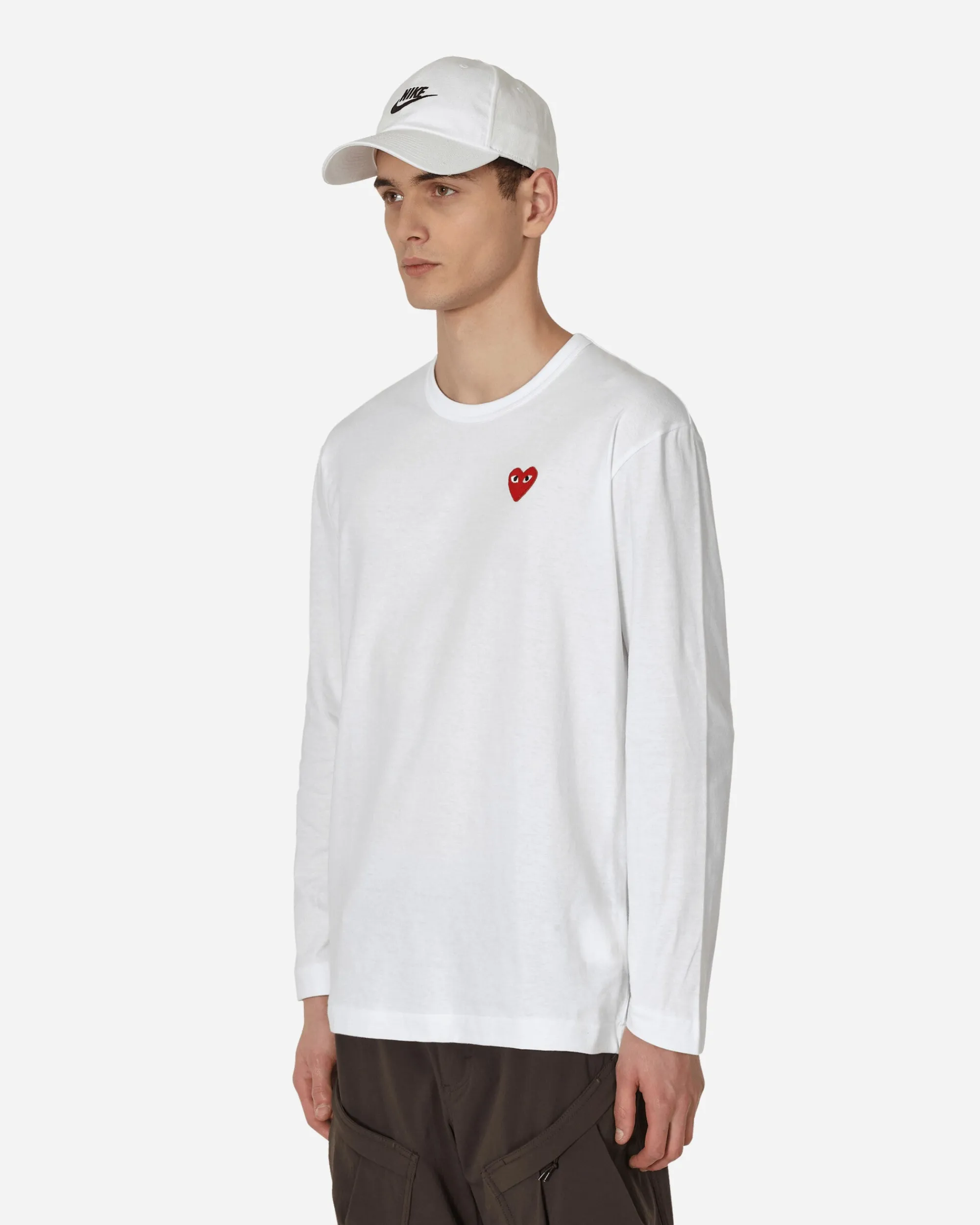 Comme Des Garçons Play T-Shirts^Heart Longsleeve T-Shirt White