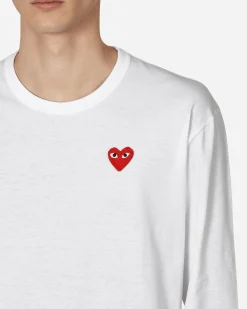 Comme Des Garçons Play T-Shirts^Heart Longsleeve T-Shirt White