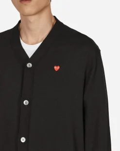 Comme Des Garçons Play Knitwear^Heart Patch Cardigan Black