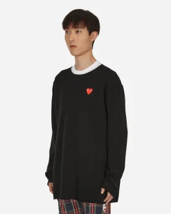Comme Des Garçons Play Knitwear^Heart Patch Sweater Black