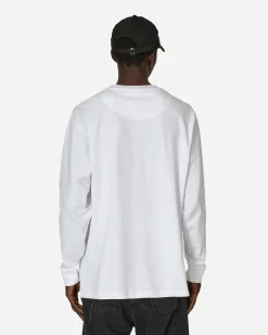 Ben Davis T-Shirts^Heavy Duty Classic Label Pocket Longsleeve T-Shirt White