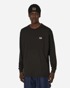 Ben Davis T-Shirts^Heavy Duty Classic Label Pocket Longsleeve T-Shirt Black