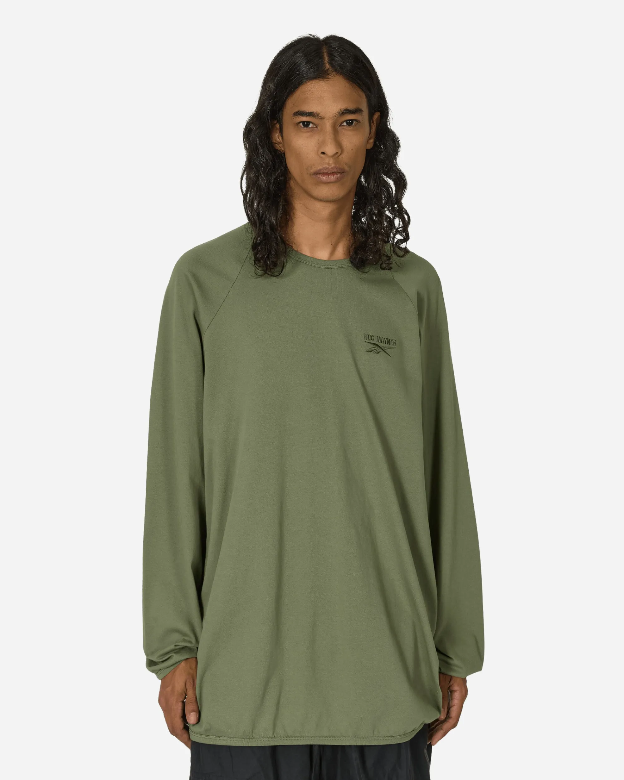 Reebok T-Shirts^Hed Mayner Oversized Raglan Longsleeve T-Shirt Army Green