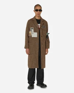 Song for the Mute Coats And Jackets^High Lapel Raglan Coat Brown