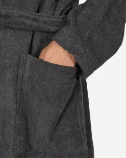 Tekla Textile^Hooded Bathrobe Ash Black