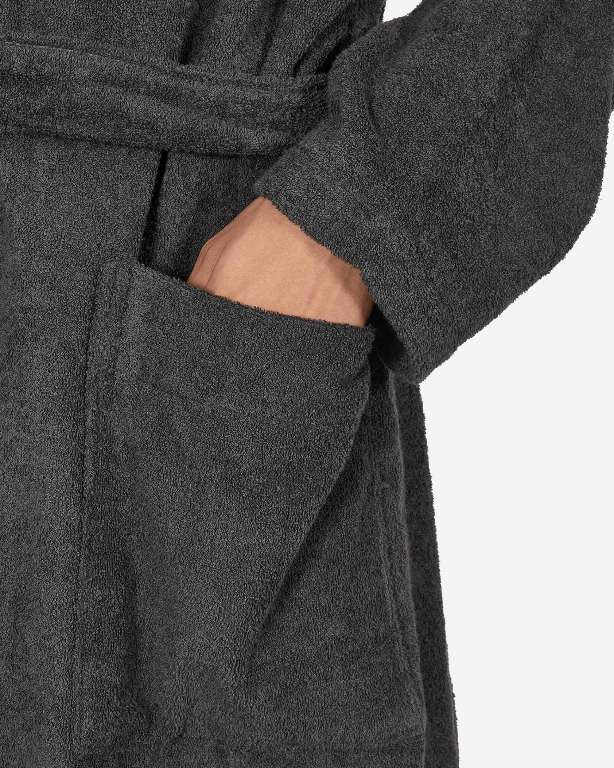 Tekla Textile^Hooded Bathrobe Ash Black