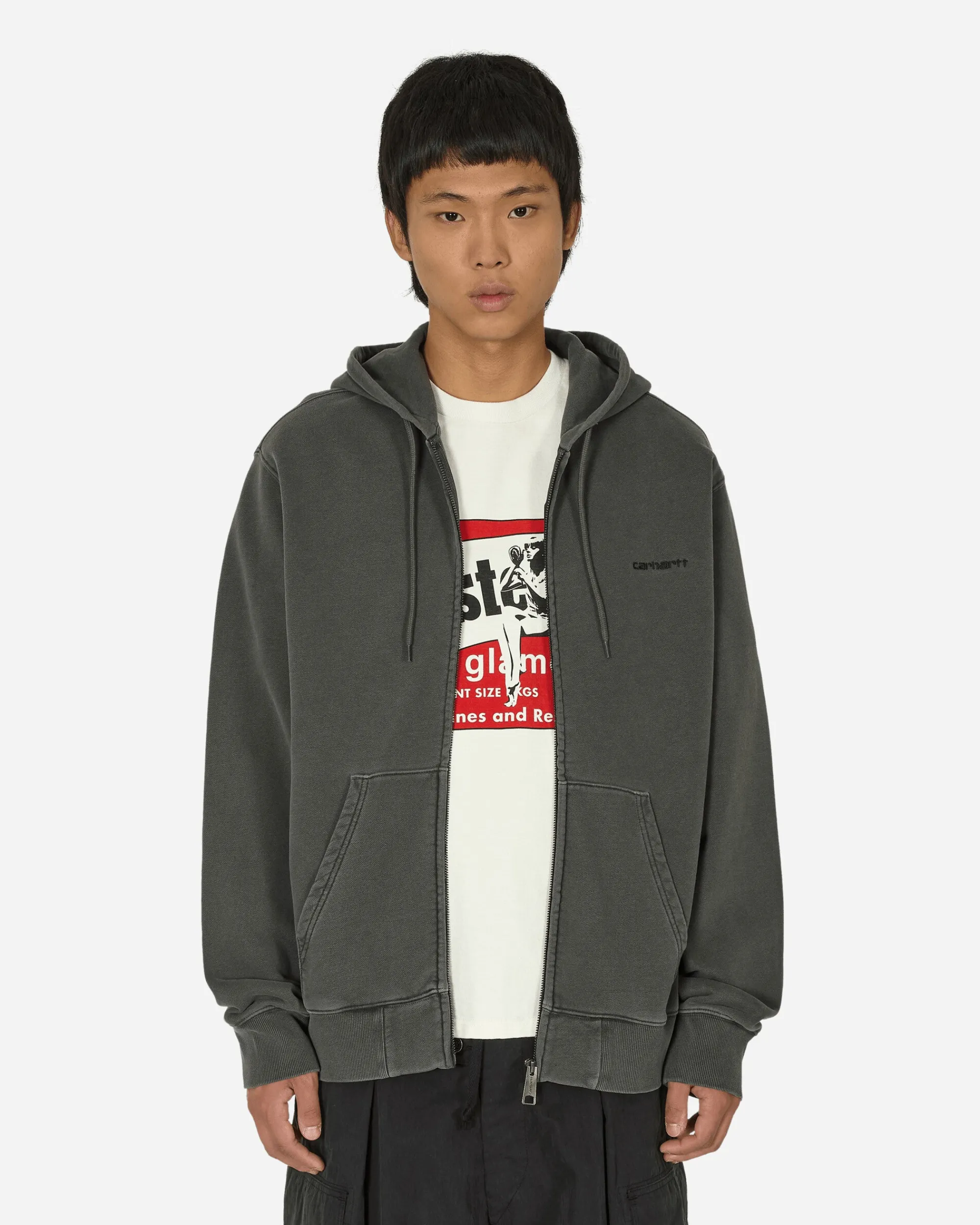 Carhartt WIP Sweatshirts^Hooded Duster Script Jacket Black