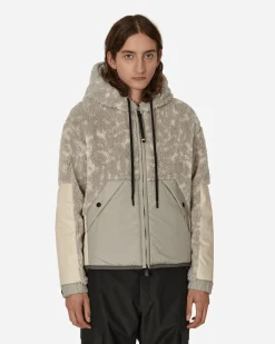 Moncler Grenoble Knitwear^Hooded Pile Cardigan Beige