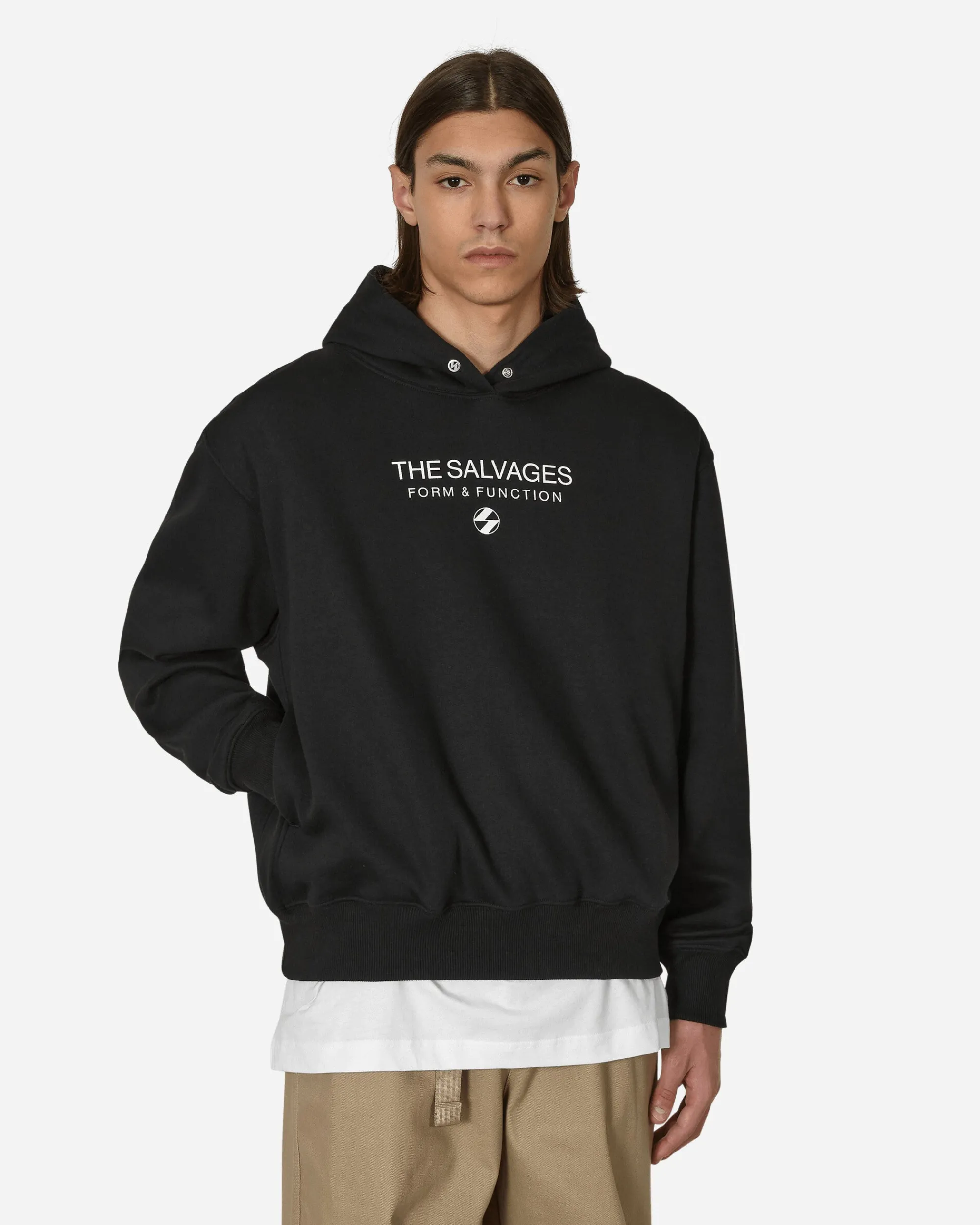 The Salvages Sweatshirts^Hypnotic Snap Hooded Sweatshirt Black