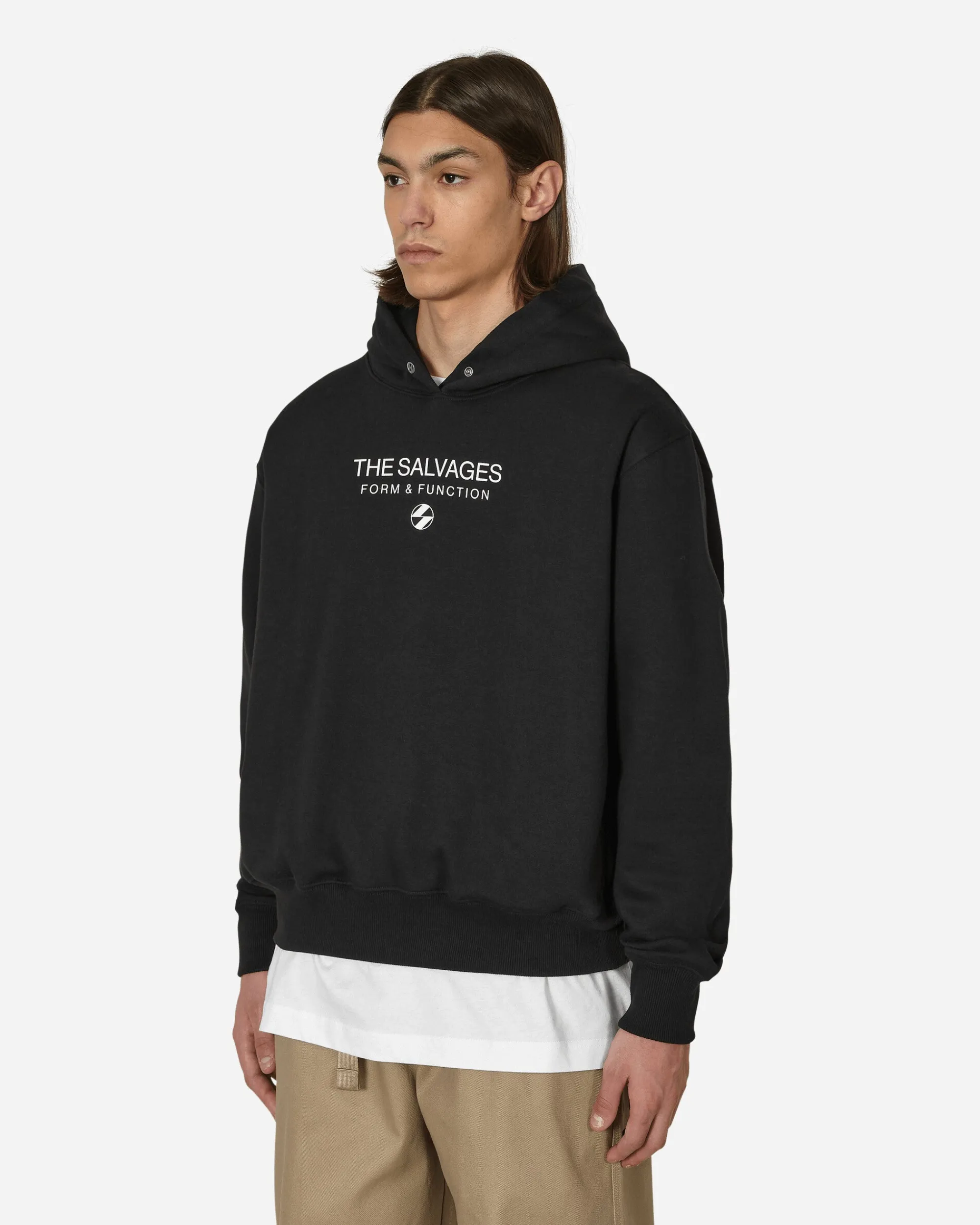 The Salvages Sweatshirts^Hypnotic Snap Hooded Sweatshirt Black