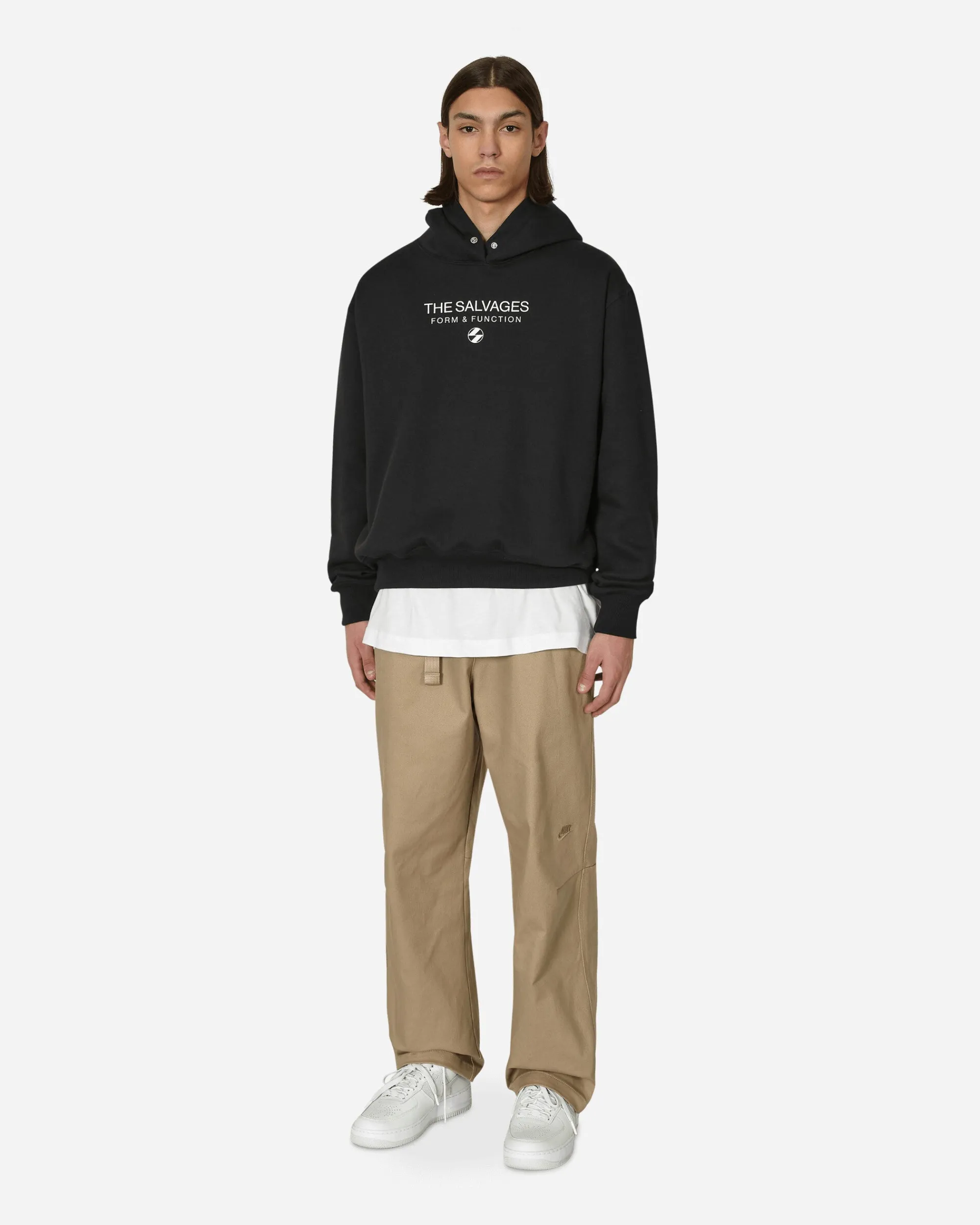 The Salvages Sweatshirts^Hypnotic Snap Hooded Sweatshirt Black