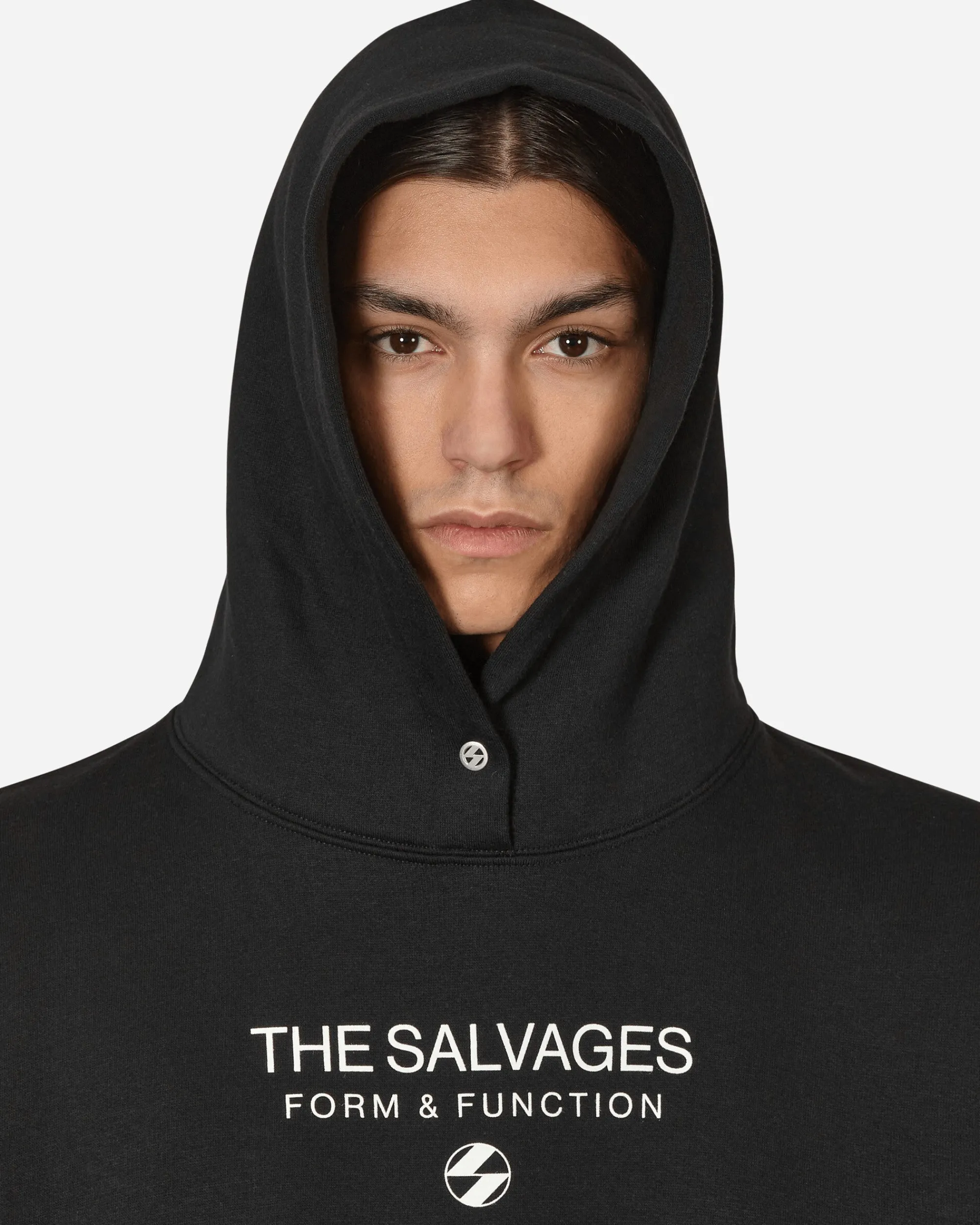 The Salvages Sweatshirts^Hypnotic Snap Hooded Sweatshirt Black