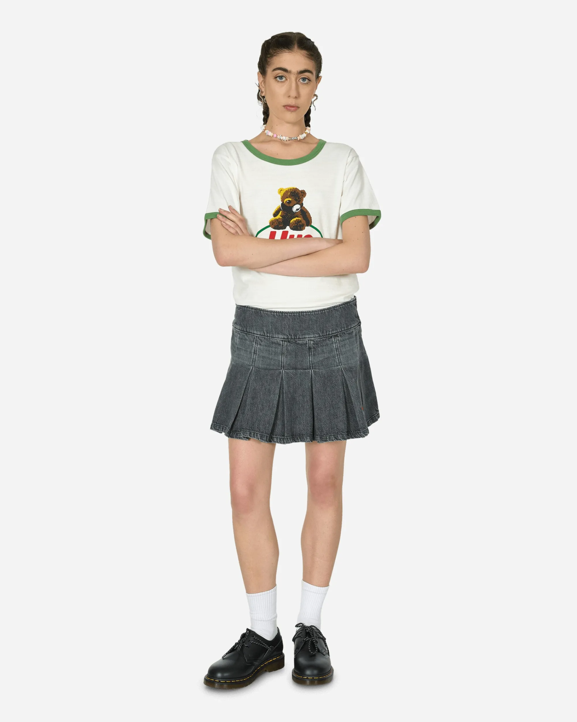 Hysteric Glamour T-Shirts^HYS Tracks T-Shirt Dirty White