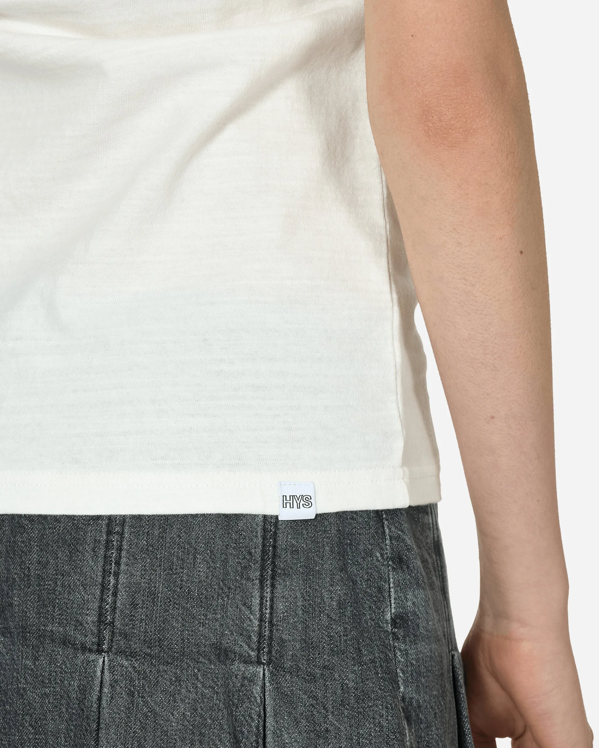 Hysteric Glamour T-Shirts^HYS Tracks T-Shirt Dirty White