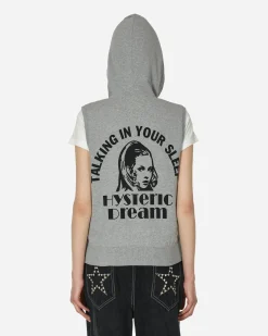 Hysteric Glamour Sweatshirts^Hysteric Dream Sleeveless Zip Hoodie Grey