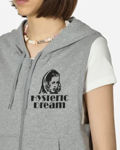 Hysteric Glamour Sweatshirts^Hysteric Dream Sleeveless Zip Hoodie Grey