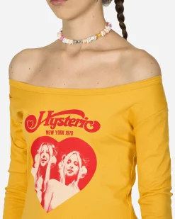 Hysteric Glamour T-Shirts^Hysteric Heart Longsleeve T-Shirt Yellow