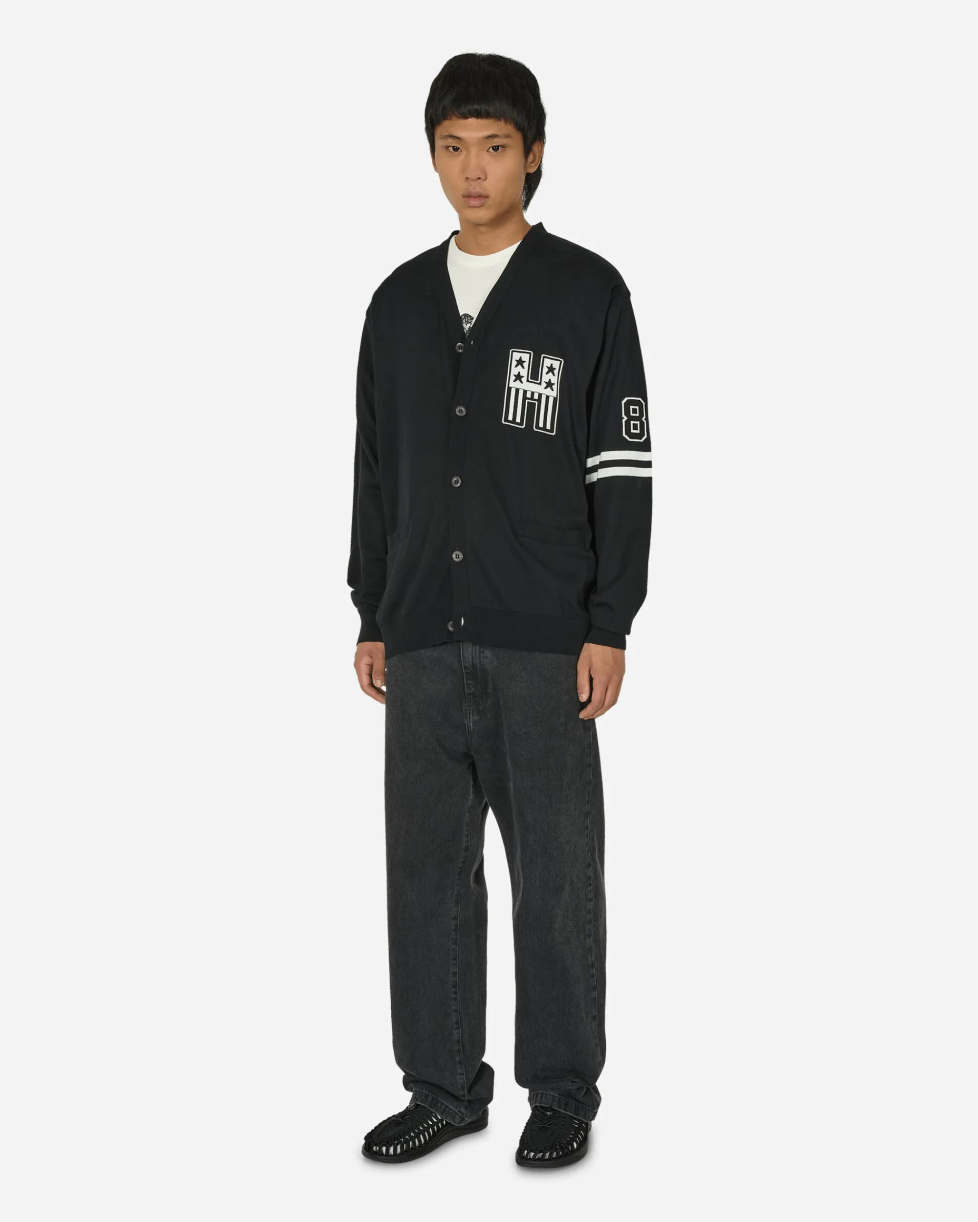 Hysteric Glamour Knitwear^Hysteric League Cardigan Black