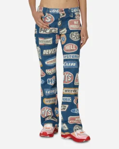 Hysteric Glamour Pants^Hysteric Motor Pattern Flare Denim Pants Indigo