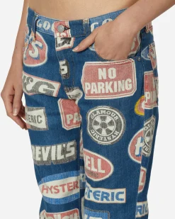Hysteric Glamour Pants^Hysteric Motor Pattern Flare Denim Pants Indigo