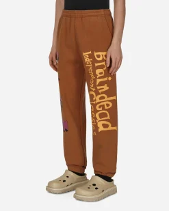 Brain Dead Pants^Independent Classics Sweatpants Brown