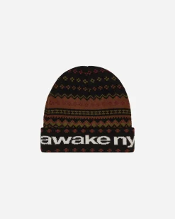 Awake NY Hats|Hats^Intarsia Knit Beanie Black