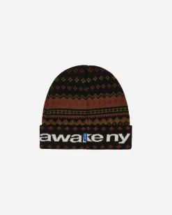 Awake NY Hats|Hats^Intarsia Knit Beanie Black