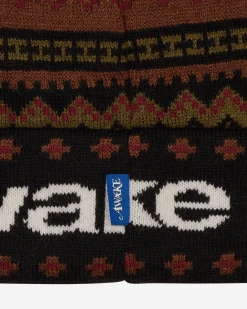 Awake NY Hats|Hats^Intarsia Knit Beanie Black