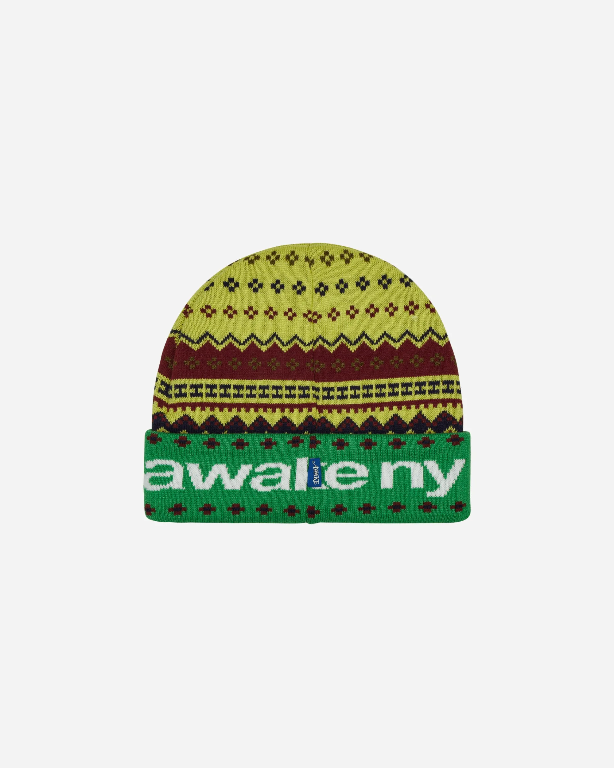 Awake NY Hats|Hats^Intarsia Knit Beanie Green