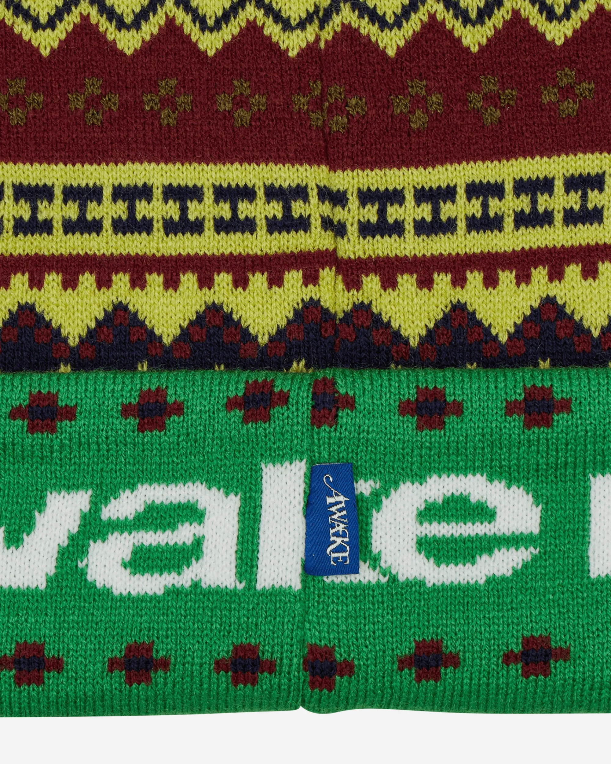 Awake NY Hats|Hats^Intarsia Knit Beanie Green