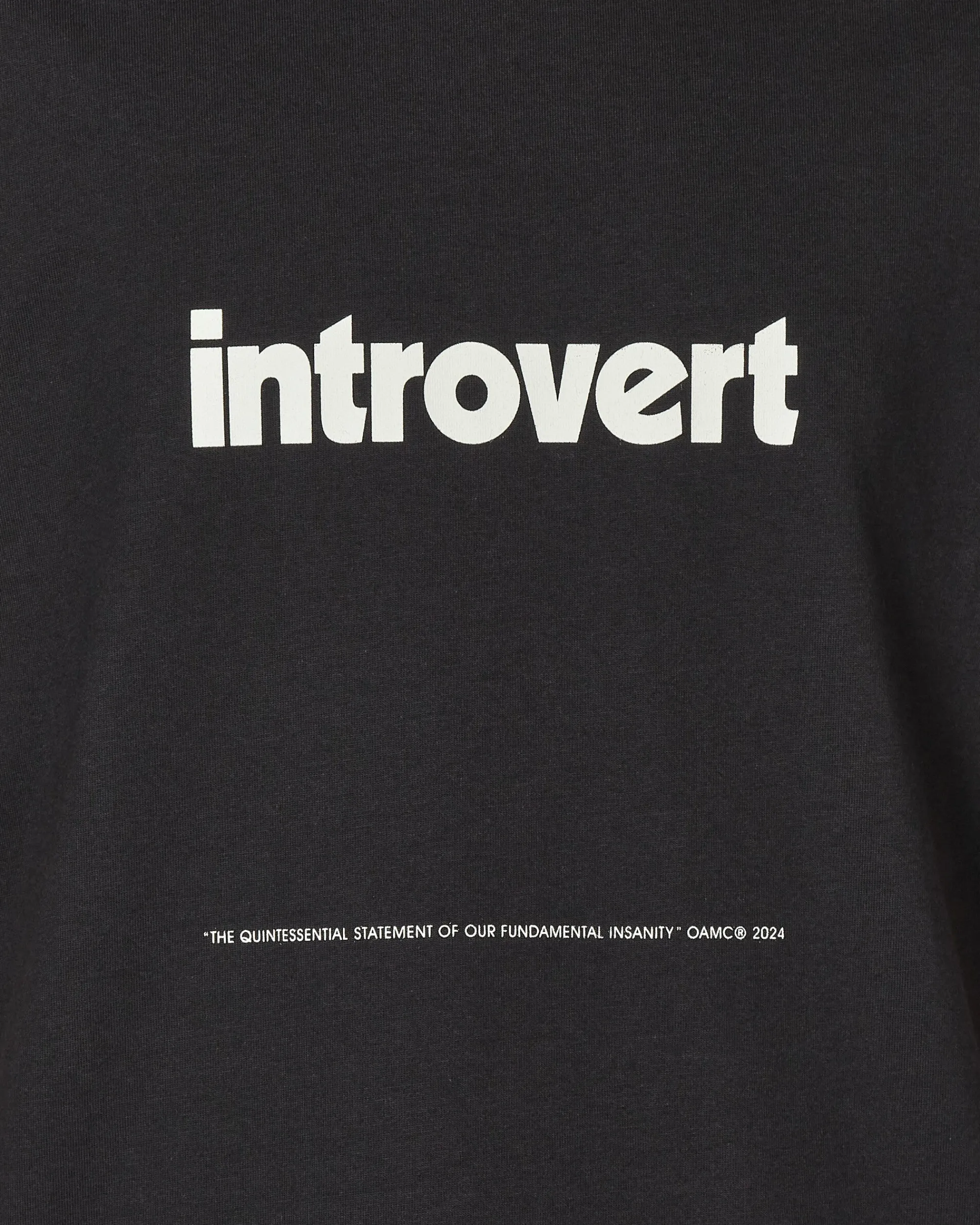 OAMC T-Shirts^Introvert T-Shirt Black