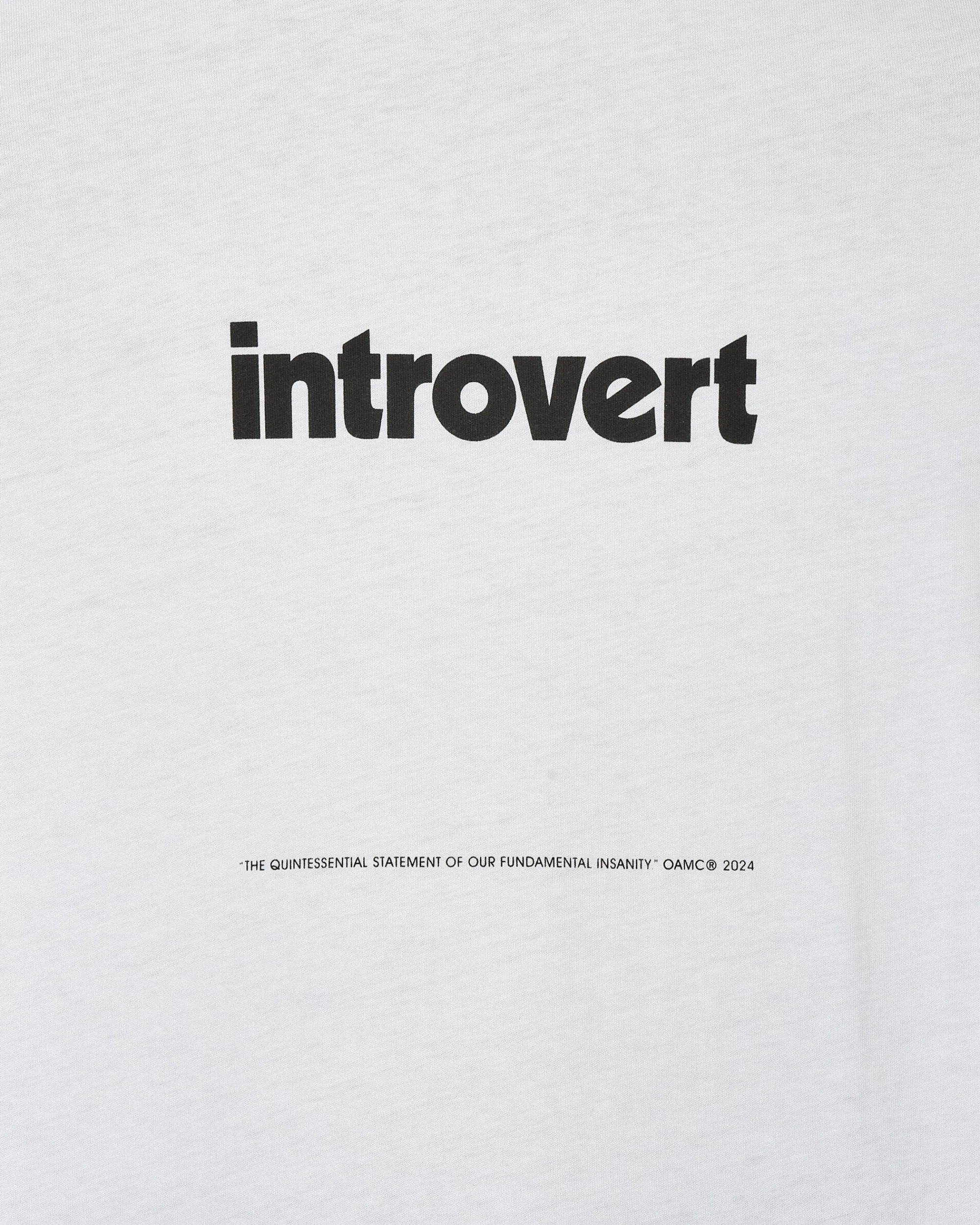 OAMC T-Shirts^Introvert T-Shirt White
