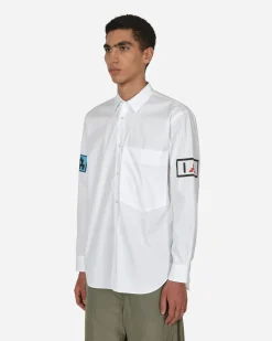 Comme Des Garçons Shirt Shirts^Invader Cotton Shirt White