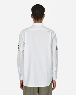 Comme Des Garçons Shirt Shirts^Invader Cotton Shirt White
