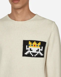 Comme Des Garçons Shirt Knitwear^Invader Knit Sweater Beige
