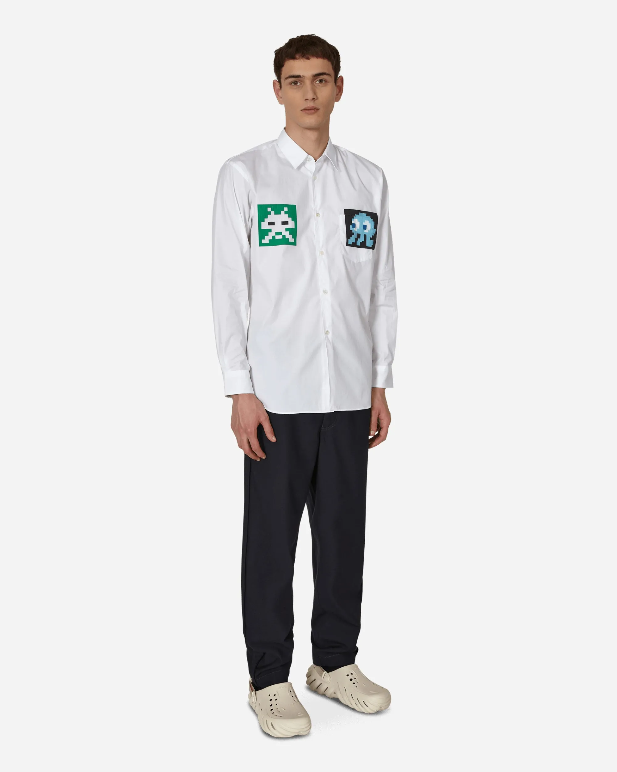 Comme Des Garçons Shirt Shirts^Invader Poplin Shirt White