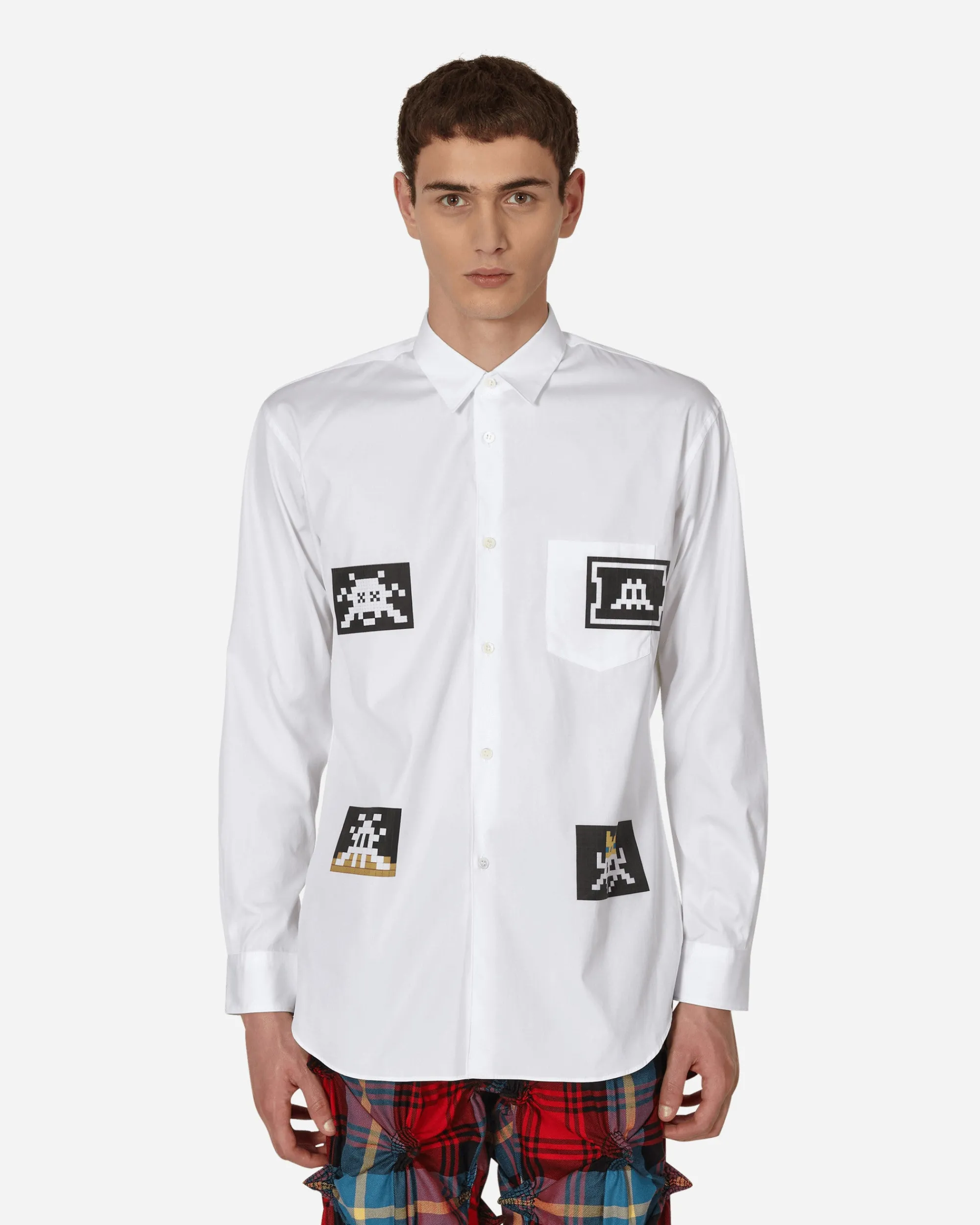Comme Des Garçons Shirt Shirts^Invader Poplin Shirt White