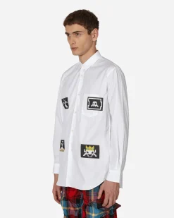 Comme Des Garçons Shirt Shirts^Invader Poplin Shirt White