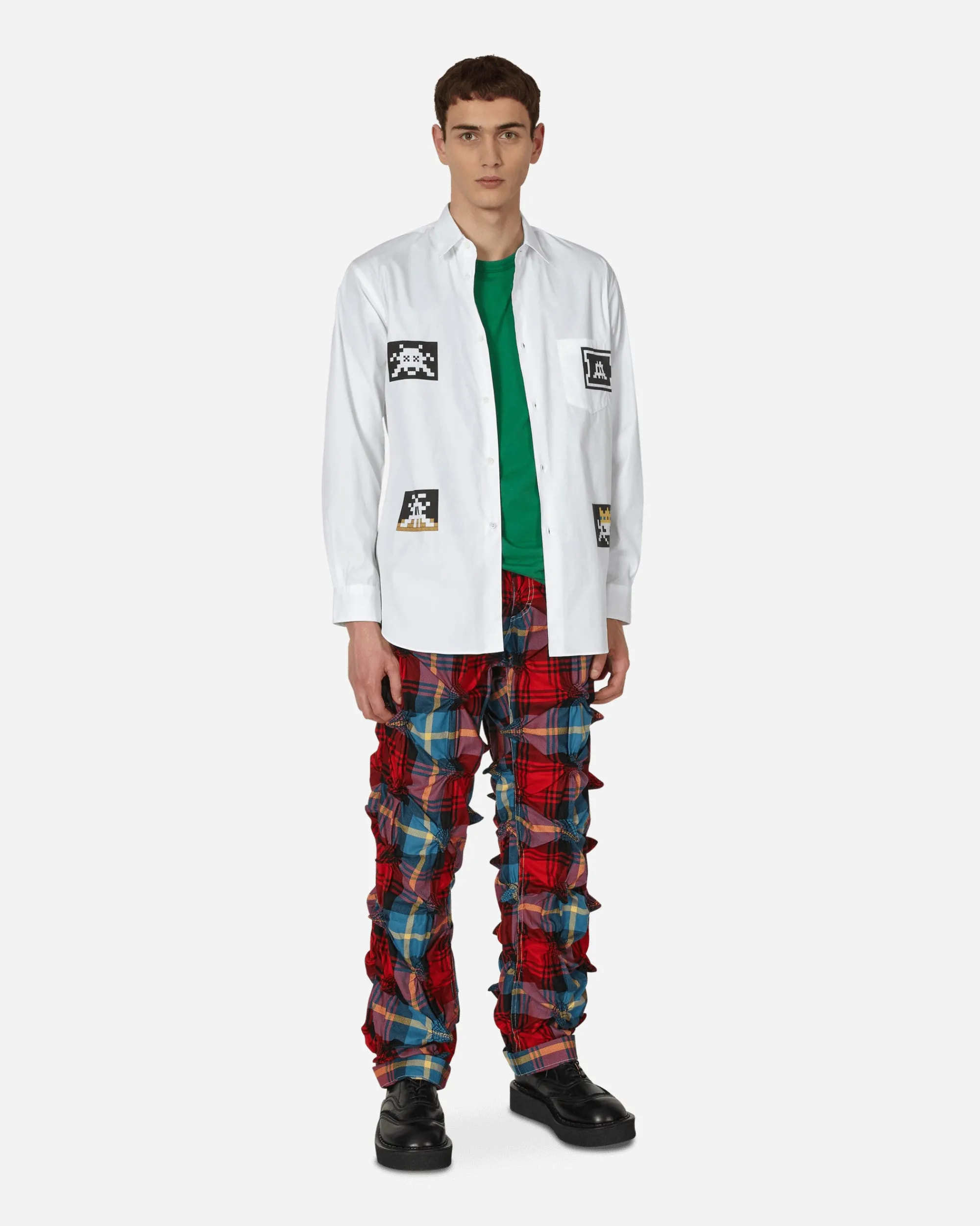 Comme Des Garçons Shirt Shirts^Invader Poplin Shirt White