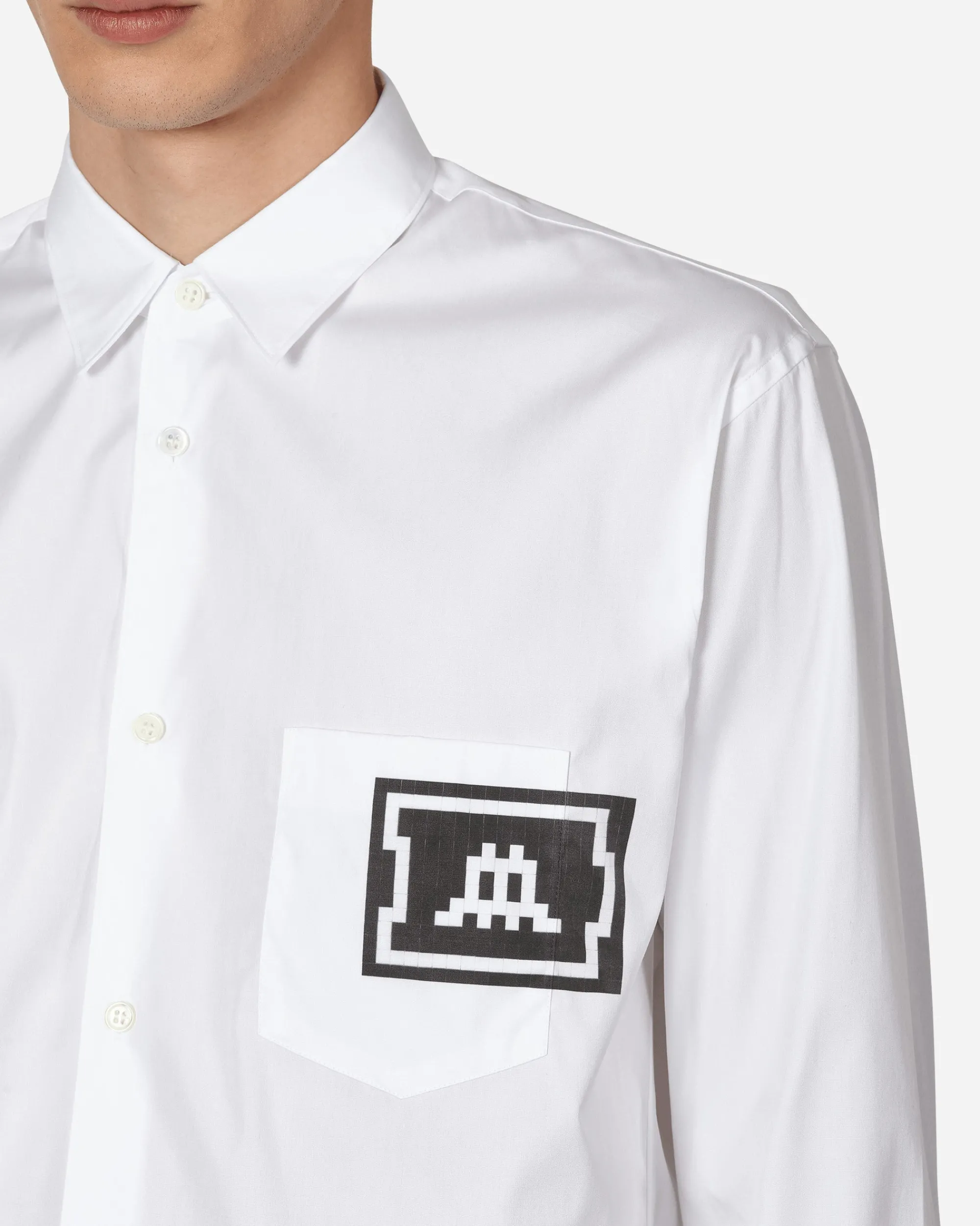 Comme Des Garçons Shirt Shirts^Invader Poplin Shirt White