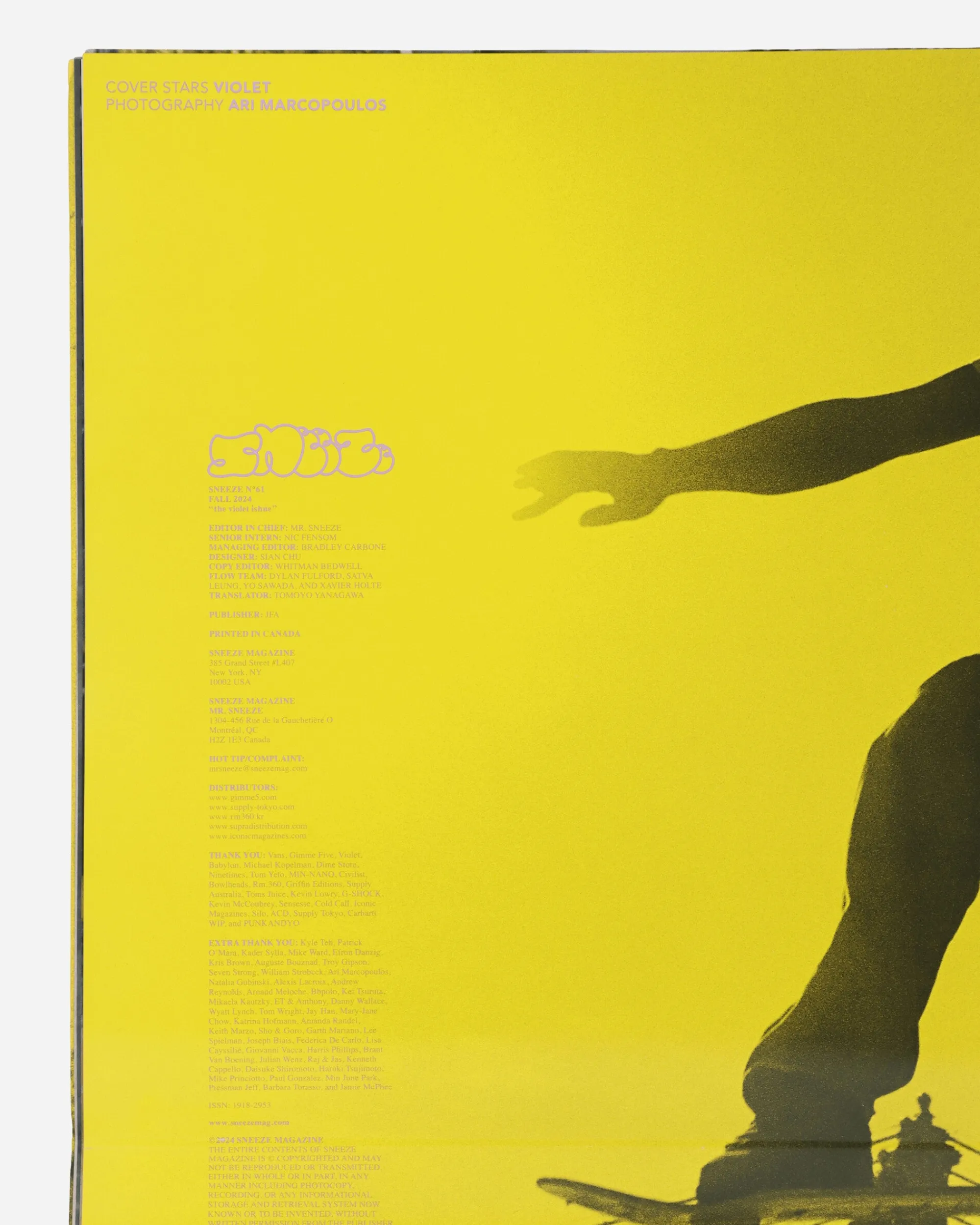 Sneeze Magazine Magazines^Issue N°61 "the violet issue"