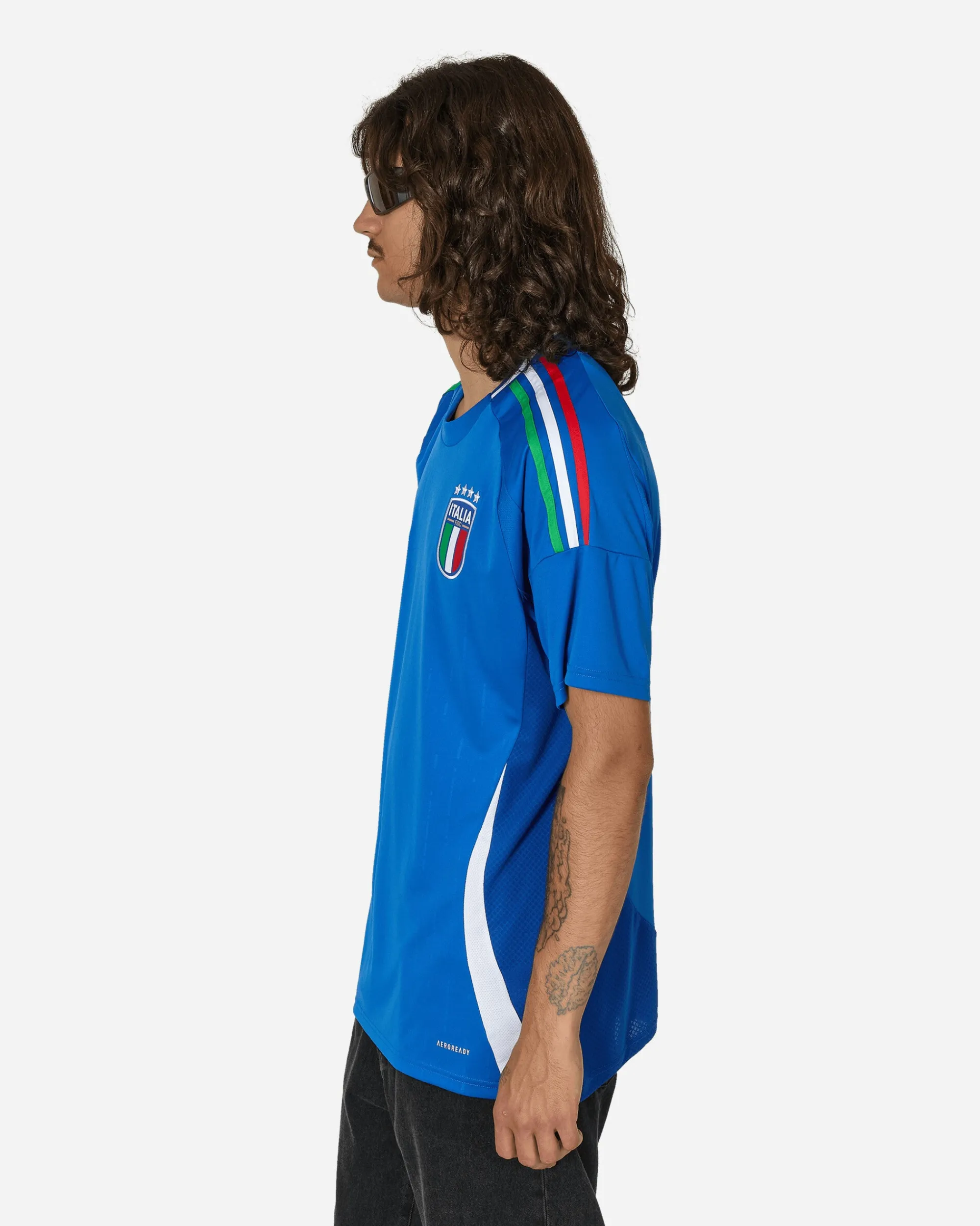 adidas T-Shirts^Italy 24 Home Jersey Blue