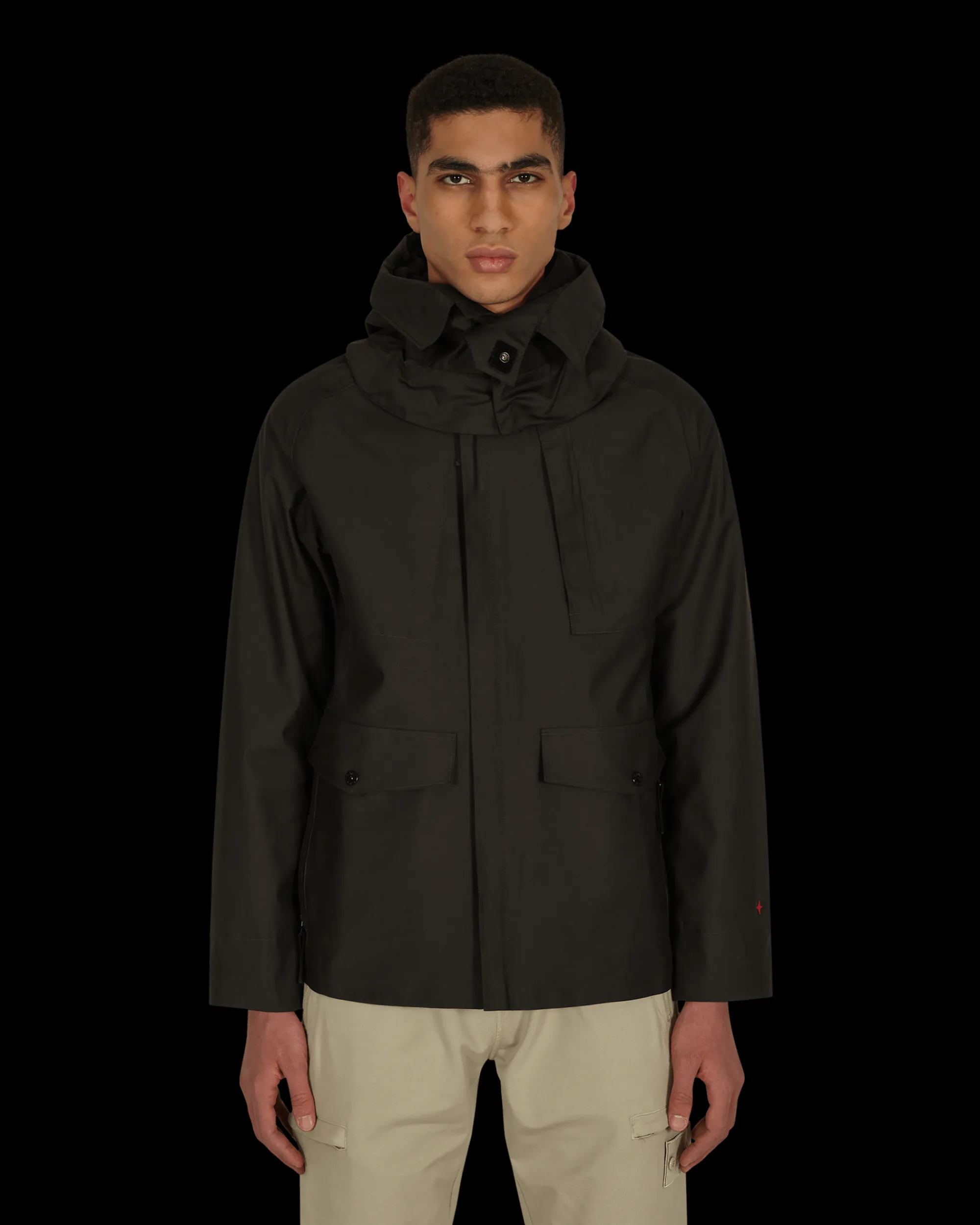 Stone Island Coats And Jackets^Jacquard Marina 3L Jacket Black