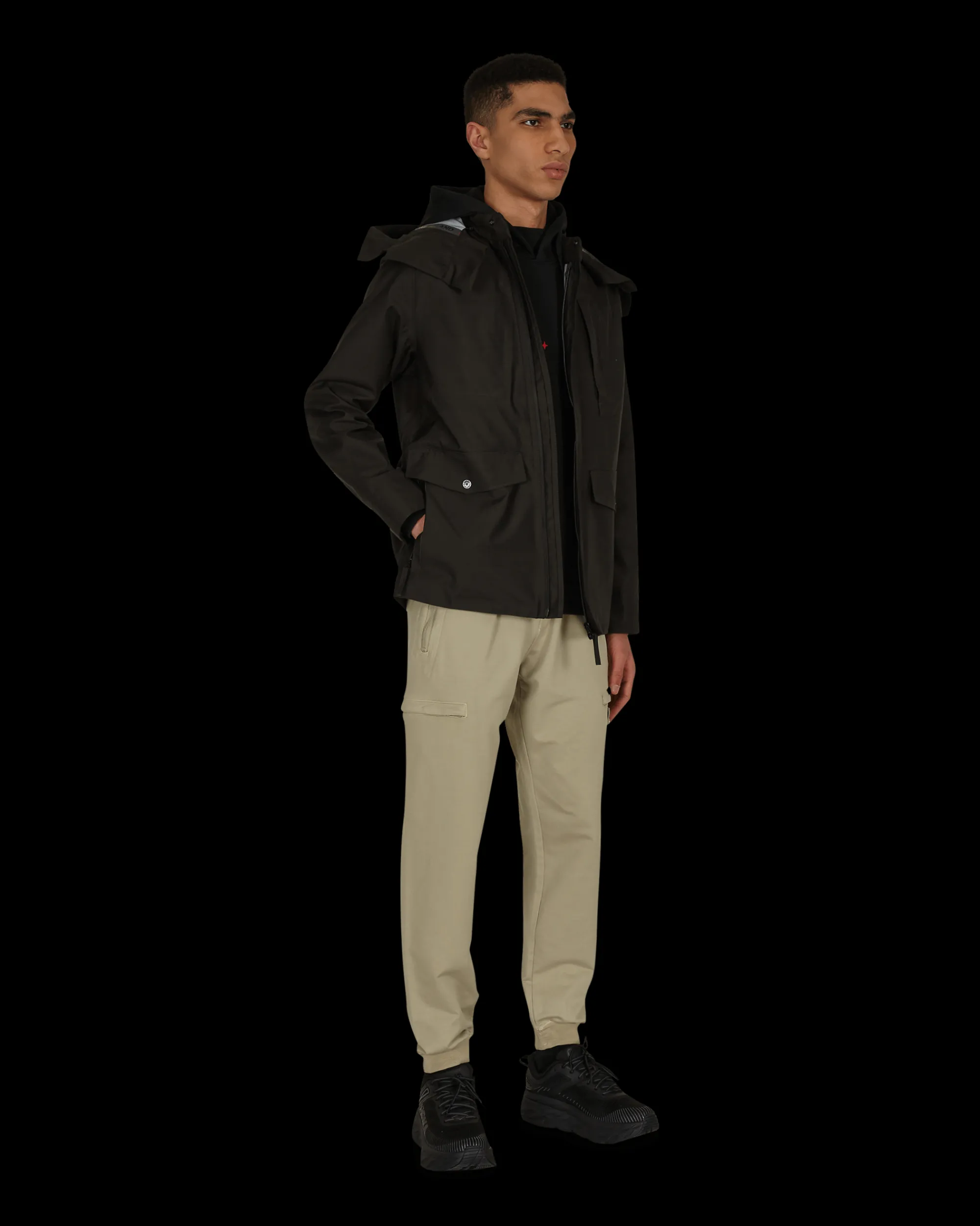 Stone Island Coats And Jackets^Jacquard Marina 3L Jacket Black