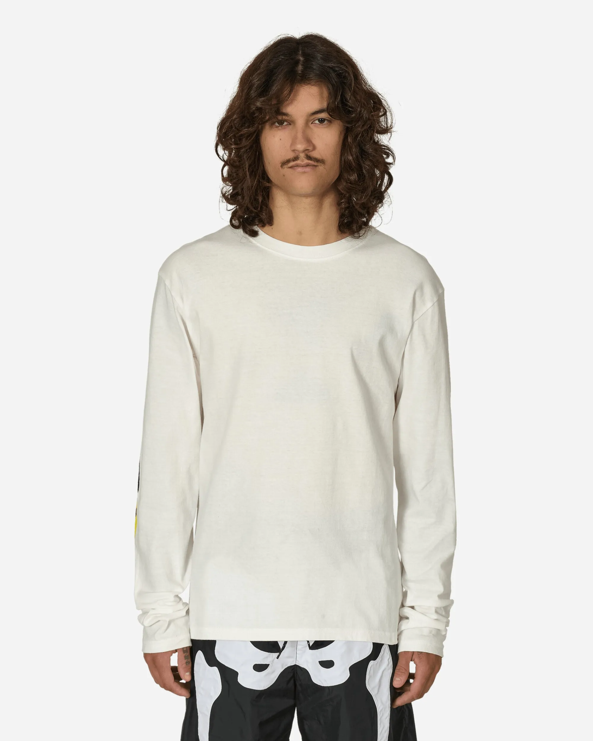 KAPITAL T-Shirts^20/-Jersey Longsleeve T-Shirt (Catpital Patch) White