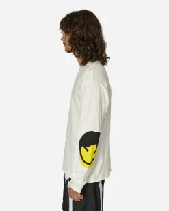 KAPITAL T-Shirts^20/-Jersey Longsleeve T-Shirt (Catpital Patch) White