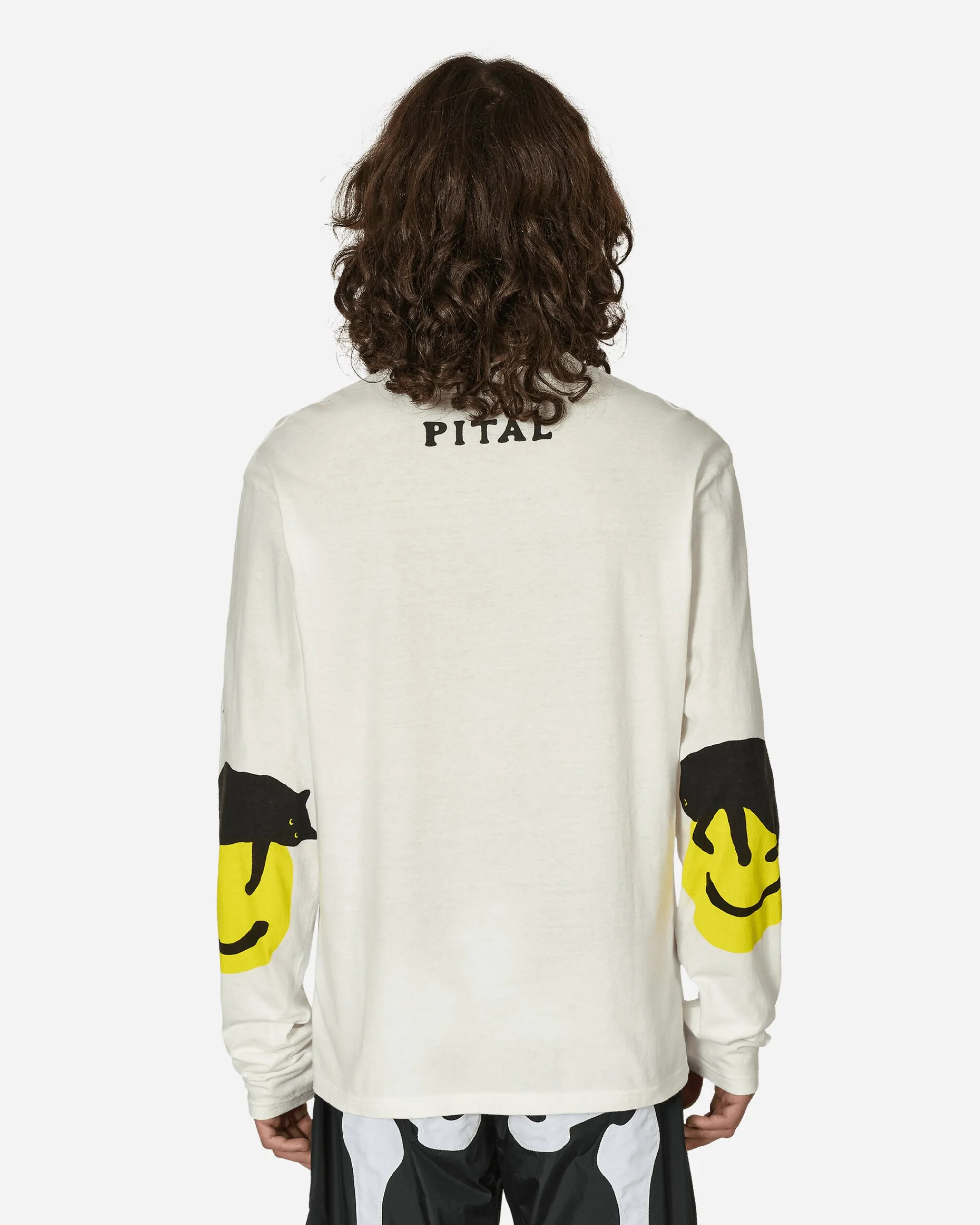 KAPITAL T-Shirts^20/-Jersey Longsleeve T-Shirt (Catpital Patch) White