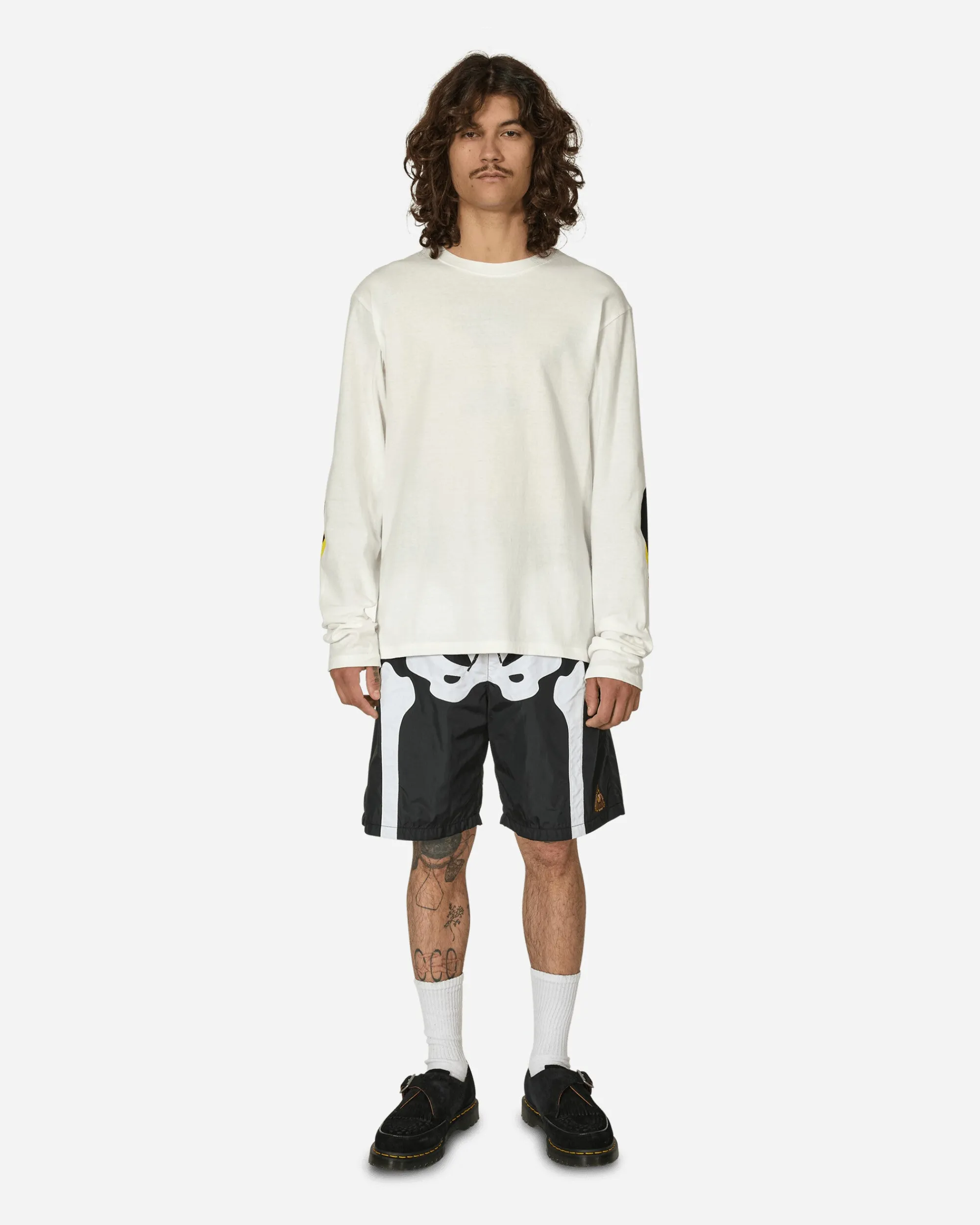 KAPITAL T-Shirts^20/-Jersey Longsleeve T-Shirt (Catpital Patch) White