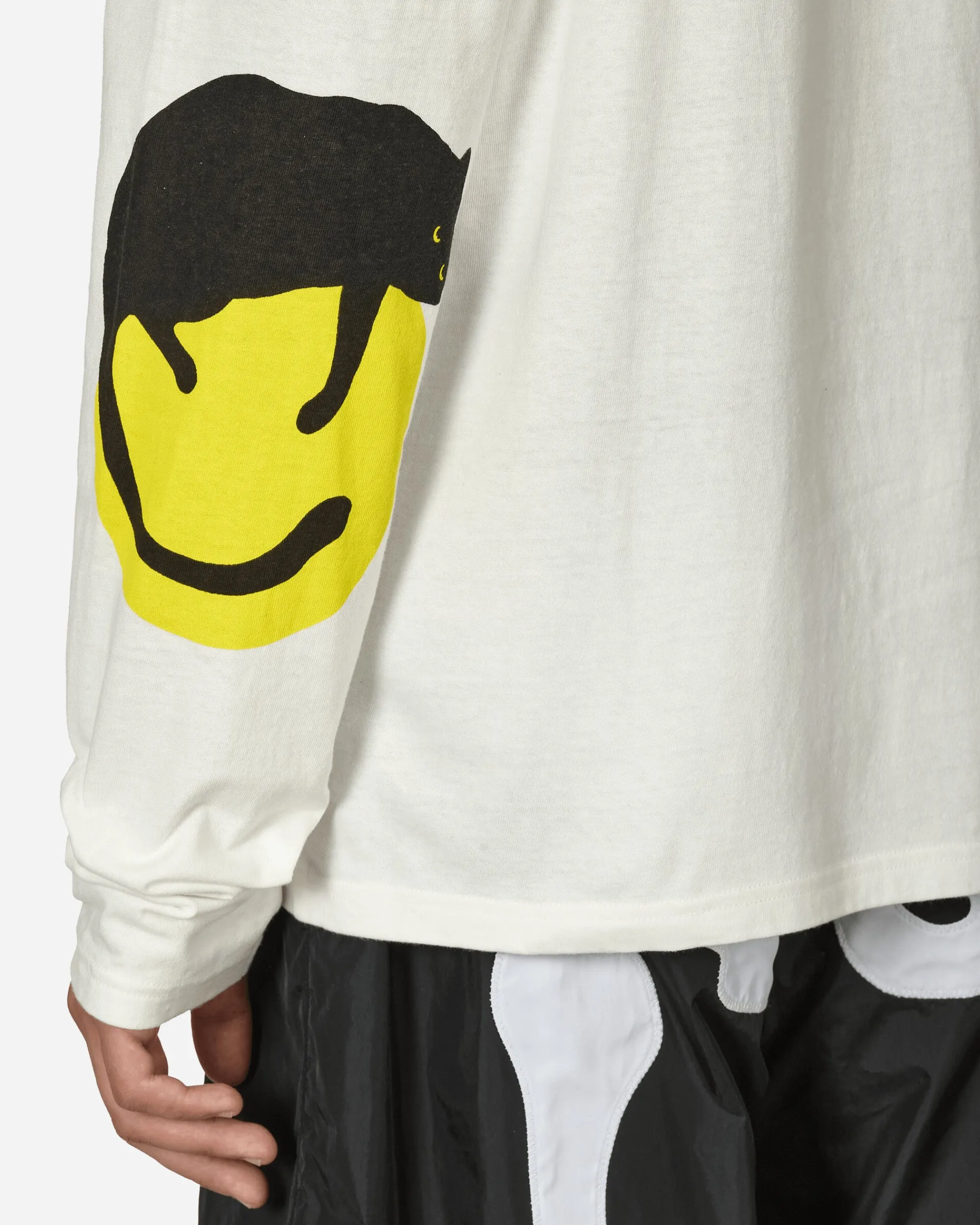 KAPITAL T-Shirts^20/-Jersey Longsleeve T-Shirt (Catpital Patch) White